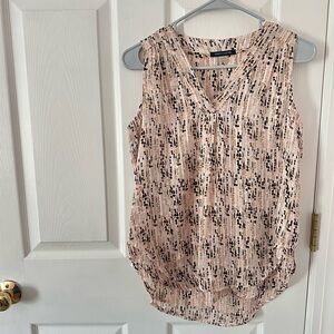 Tommy Hilfiger Pink and Black Sleeveless Blouse